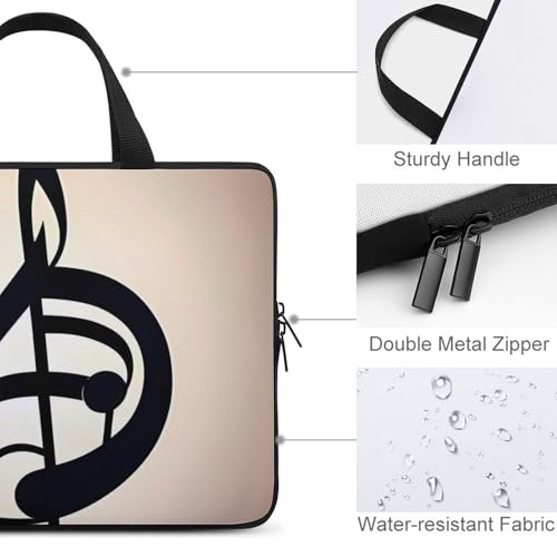 Housse PC 13 pouces notes de musique pochette protection ordinateur