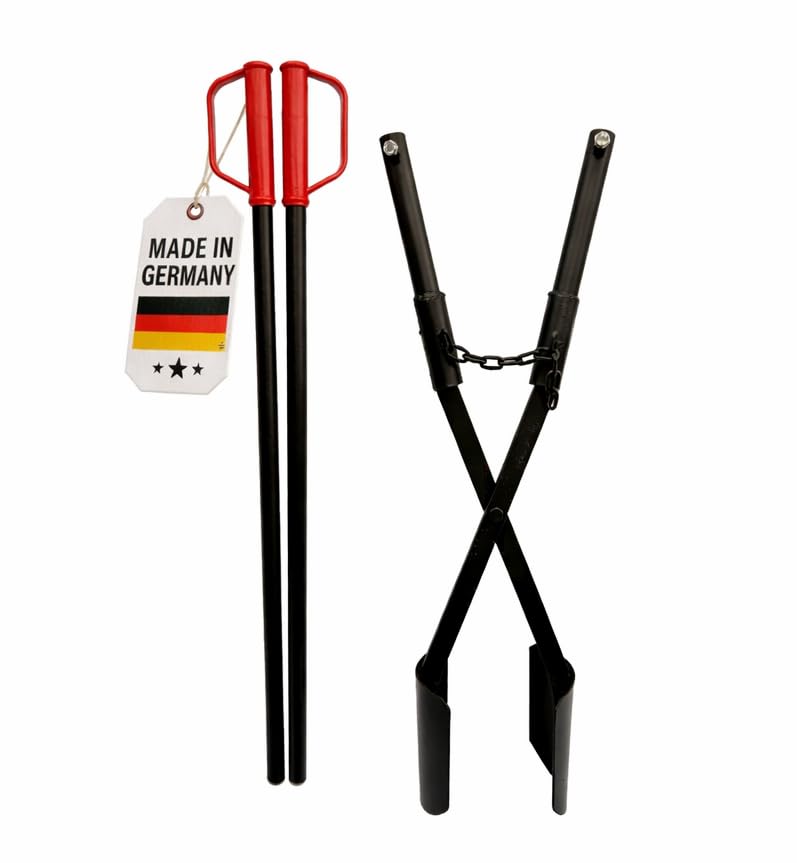 M.SB Handbagger Raptor 170-190 cm mit Stahlrohrstiel & Sicherheitsgriffen, Erdlochausheber, Schaufelverstärkung, Lochspaten