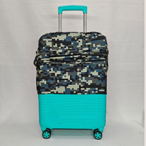 Image of Army Printed Luggage Cover for Traveling Bag & Suitcase - Stretchable & Scratchproof Trolley Protector with Velcro Lock & Lightweight Washable Material(Suitcase Not Included, Only Cover in Product)