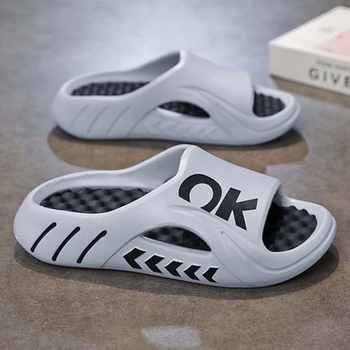 Men's non slip massage sole, casual one-piece drag, comfortable beach sandals, quick drying shower shoes3