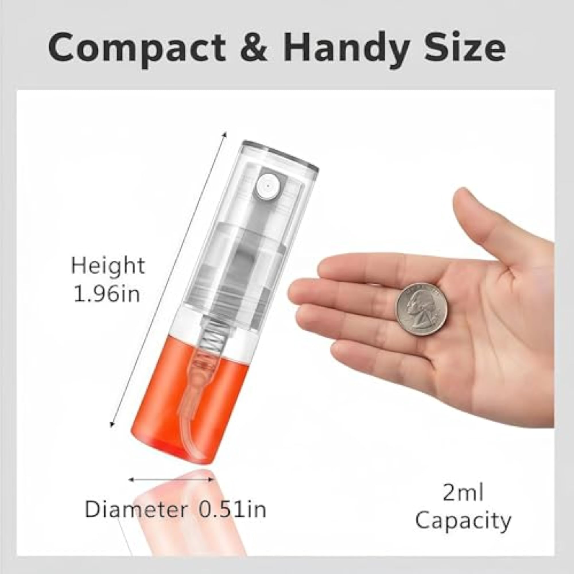 Mini Clear Glass Refillable Perfume Sample Tube, 12PCS