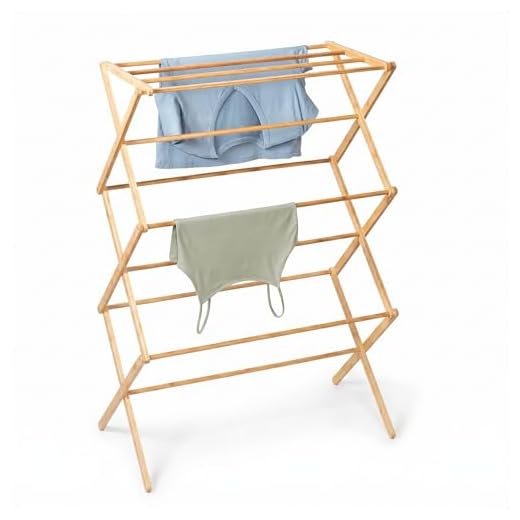 Collapsible Bamboo Laundry Drying Rack