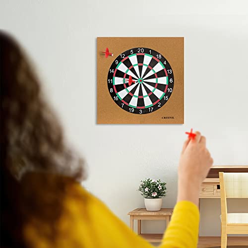 Crehnil Cork Dart Board Wall Protection Dartboard Backboard Protector Surround Backing For Dart Board Area Backer24*24 * 0.6In #TOP6