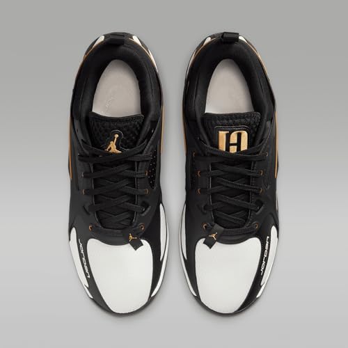 Jordan Heir Basketball Shoes (FQ3858-007, Black/Sail/Metallic Gold)4
