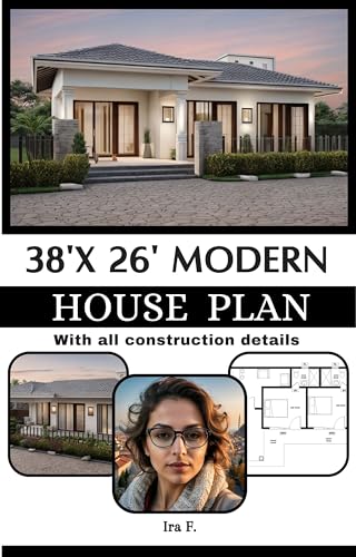 38' x 26' Tiny Modern House Plan: 2 Bedroom2 Bathroom