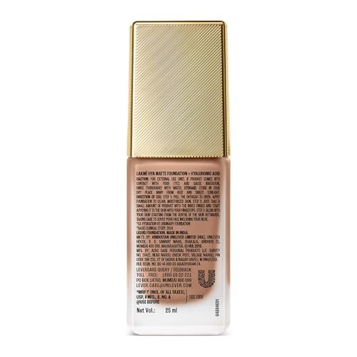 Image of Lakme 9to5 Hya Matte Foundation + Hyaluronic Acid Cool Mocha - 25ml
