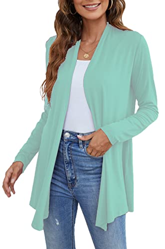 Image of Ladlop Women's Lightweight Open Front Cardigans Long Sleeve Casual Soft Drape Fall Cardigan