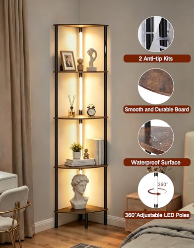Lámpara de Pie LED con estantes para estrenar casa 7