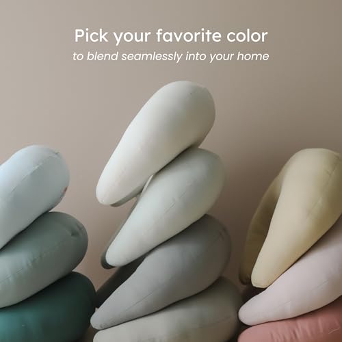 snuggle me organic nursing pillow new 2025 design  bottle amp breastfeeding pillow with organic cotton cover amp fiberfill machine washable feeding pillow newborn essentials must haves natural - v2