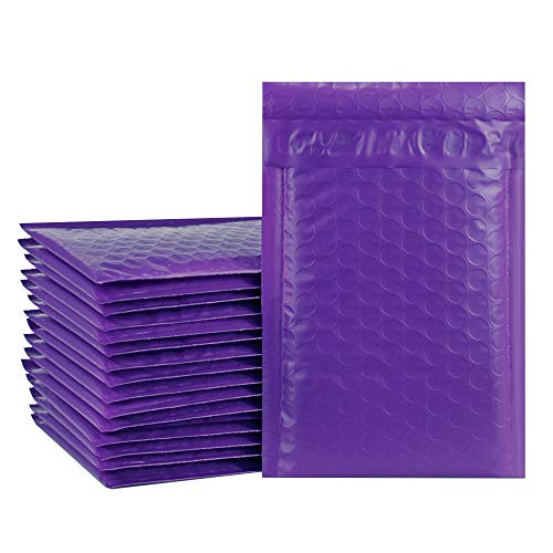 UCGOU Bubble Mailers 4x8 Inch Purple 50 Pack Poly Padded Envelopes Small Business Mailing
