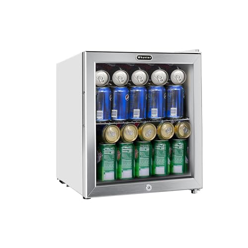 Whynter BR-091WS, 90 Can Capacity Stainless Steel Beverage Refrigerator with Lock, White