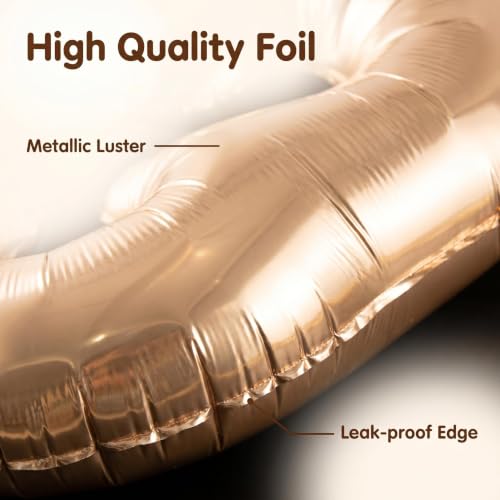 Image of YPSelected 32 Inch Large Foil Helium Number Balloon Birthday Wedding Party 0-9 (Cream, 1)