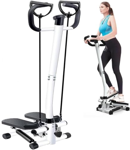 RELEMTRA Full Body Cardio Equipment, Stepper Exercise Machine with Resistance Bands for Home Fitness Bike Pedal Stepper Air Climber Pedal Exerciser...