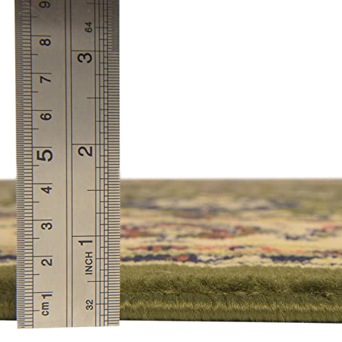 Image of Unique Loom Sialk Hill Collection Area Rug - Washington (2' 2 inch x 8' 2 inch Runner, Green / Hunter Green)