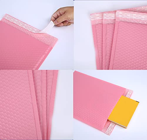 DERAYEE 30 Stück Rosa Luftpolsterumschläge Versandtaschen,18x23cm selbstklebende Gepolsterte Briefumschläge für Warensendung