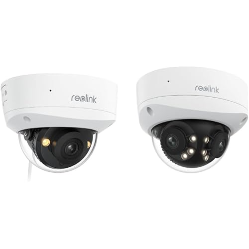 REOLINK PoE Security Camera Bundle, IK10 Vandal Proof, Color Night Vision, 1x RLC-840A, with 4K UHD Display, 1x Duo 3V PoE, with Dual-Lens 180Β° Panoramic, Person/Vehicle/Animal Detection, Up