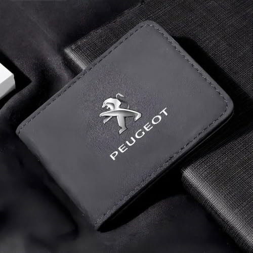 Car Registration Insurance Holder for Peugeot 3008 II SUV/3008 IP84 T8 2021-2024,Exclusive Logo Wear-Resistant Durable Folder Store ID Documents Driver's License Vehicle Document Storage,B