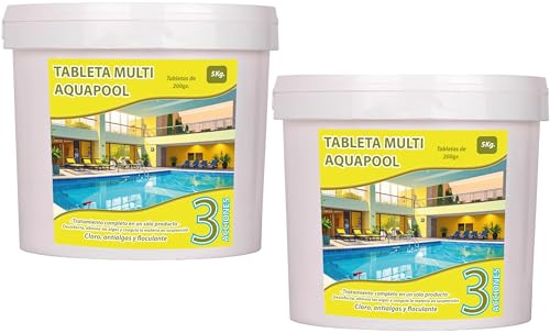 Pastillas de Cloro multifunción 200 Gramos 3 acciones - Apto para Liner no Contiene (10 Kilos)
