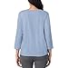Nautica Womens 3/4 Sleeve Sleep Shirt - Lightweight, Breathable Pajama Top - Cotton Knit Jersey Crew Neck Sleepwear and Loungewear, Heather Blue, Large