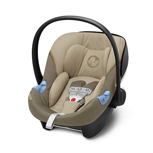 CYBEX Gold Portabebé Aton M i-Size, En contra de la marcha, Incluye SensorSafe, Para niños de 45 cm a 87 cm, Máximum 13 kg, Classic Beige