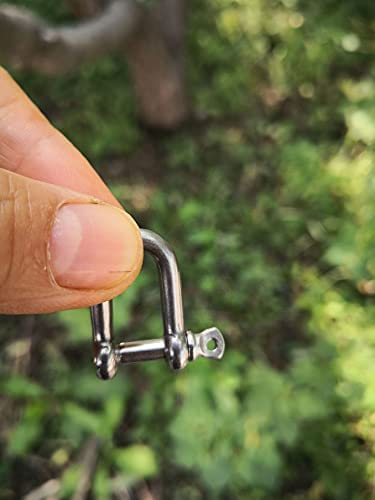 316 Stainless Steel D Shackle, Mini Shackles Bracelet,for Paracord Jewelry, Marine Grade Sailing Rigging Shackles,10 Pieces (5/32") - Image 7