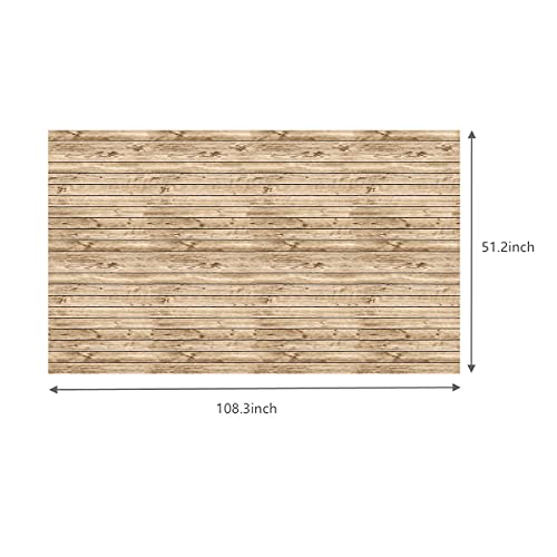 Kymy 3 Pcs Wood Grain Plastic Tablecloths With 51.2X108.3 Inch,Disposable Plastic Wooden Print Tablecovers,Rectangular Table Covers For Kitchen Dining Room,Picnic,Bbq Party Decoration (51X108 Inch) #TOP4
