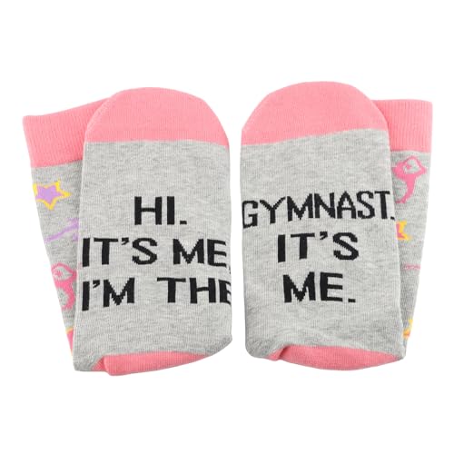 Gymnast Gift Gymnastics Team Gift Hi It's Me I'm The Gymnast Socks Gymnastics Class Graduation Gift3