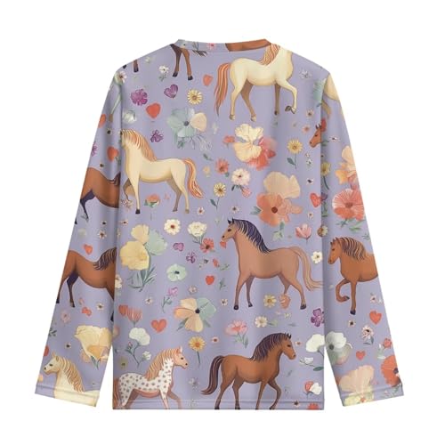 Image of Long Sleeve Shirts for Girls Winter Tops 3-16t Cartoon T Shirts for Fall Clothes