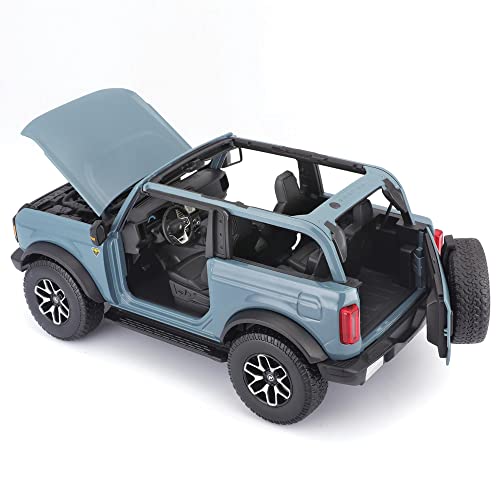 Maisto Diecast Cars 2021 Ford Bronco Badlands Blue Special Edition 1/18 Diecast Model Car By Maisto 31457 #TOP3