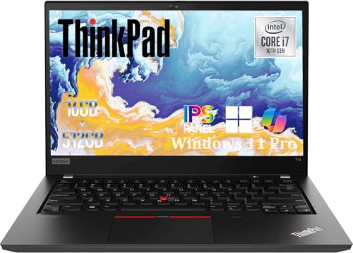 Lenovo Thinkpad T14 (Gen 1) Business Laptop, 14" FHD (1920x1080), Intel Core i7-10610U 1.7Ghz, 16GB DDR4, 512GB NVMe SSD, Thunderbolt 3, HDMI, webcam, Windows 11 Pro (gereviseerd)