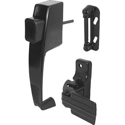 Prime-Line K 5071 Contemporary Push Button Latch, 1 Pack, Black