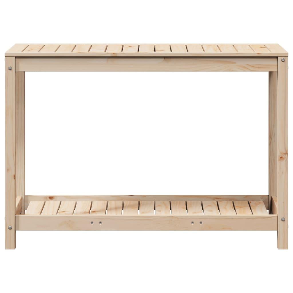 vidaXL Table de Rempotage avec Étagère, Table de Plantation avec Rangement, Banc de Rempotage, Table à Plantes Jardin, Bois Massif de Pin