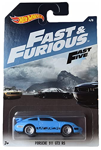 Hot Wheels Porsche 911 GT3 RS azul escala 1:64 miniatura 1