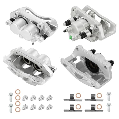 Image of Front&Rear Disc Brake Caliper Assembly w /Bracket for 2009-2018 Dodge Ram 1500, Replacement 18-B4836 18-B4837 18-B5054 18-B5055