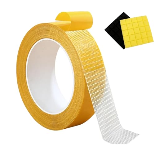 ISKALT 両面テープ 超強力メッシュ 強力両面テープ【接着しにくい素材に特化】特殊粘着ダクトテープ 吸音材専用接着テープ スポンジ対応 布地/カーペット固定用 高密着ストリップ 剥離型強粘着バンド 肌なじみピタッとテープ 防音パネル用 自由裁断 衝撃吸