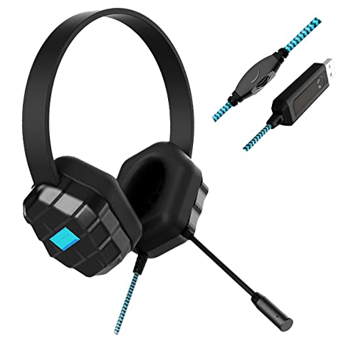Gumdrop DropTech USB B2 On-Ear Headphone with Mic and Volume Control Mic for K-12 Students Teachers & Classrooms | Drop Tested Rugged & Reliable for an Enhanced Educational Learning Experience – Black