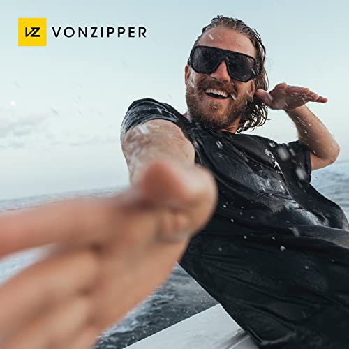 Image of VonZipper Roller Non-Polarized Sunglasses for Men and Women Silver Chrome with Square Roller Grey Silver Chrome Impact-resistant polycarbonate lens Sun Glasses with UV and HEV protection 63mm