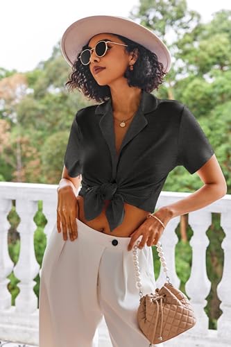 Image of Ekouaer Pajamas Set for Women Short Sleeve Sleepwear Button Down Pjs Lounge Sets Soft Nightwear