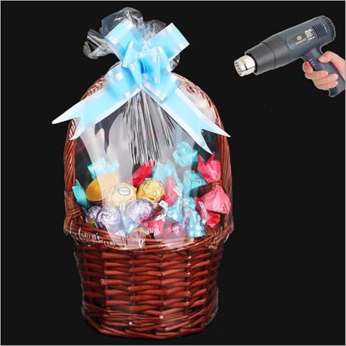 Image of SATYAM KRAFT 1 Pc (5 Meter) Transparent Gift Wrapping Vacuum Sheet Roll | Clear Packing for Gifts, Flowers, Bouquets, Hampers, Chocolates | Birthday, Anniversary, Wedding, Festival & DIY Decoration