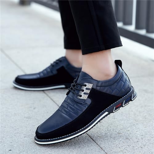 Image of Mens Business Casual Loafers Shoes for Male Lace-up Stylish Work Office Working Oxfords