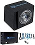 Rockville SK510 PACKAGE 10' 1200w Loaded K5 Car Subwoofer Enclosure+DB11 Amp, Black