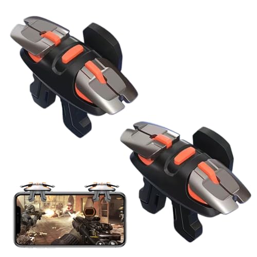 FinalCool Gatillos para Movil Call of Duty PUBG Mobile, Joystick Botones 6 Dedos L1R1 L2R2, Gatillos para Juegos Móviles, Compatible con iPhone/Android, No Operating System Alta Sensibilidad