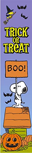 Image of Spoontiques - Welcome Porch Sign - Decorative Home Decor Wooden Signs - Rustic Outdoor Decoration - Durable and Weatherproof - Entryway Decoration - 8 inch x 40 inch - Peanuts Halloween