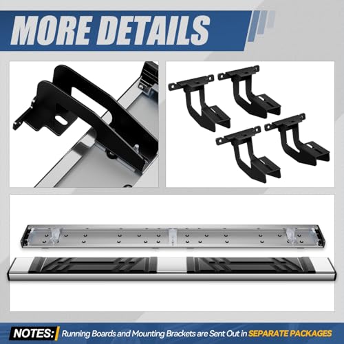 Estribos laterales para Jeep Grand Cherokee Dodge 2011-2023 acero inoxidable miniatura 7
