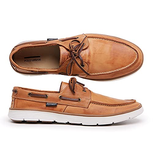 Sapato Dockside Masculino Maria Trevo Mocassim Cor:Bege;Tamanho:42;Gênero:Masculino
