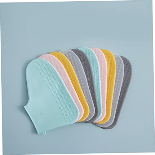 Cubrecalzados reutilizables para lluvia, antideslizantes, de silicona, color blanco, talla grande miniatura 3