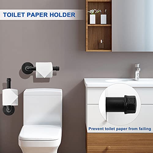 Nearmoon 5-Pieces Industrial Pipe Bathroom Hardware Set thumb #3