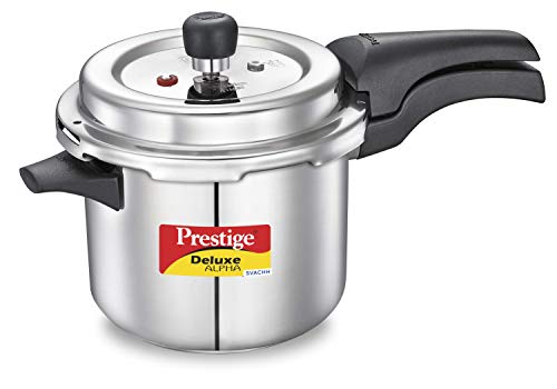 Image of Prestige Svachh Deluxe Alpha 3.5 Litre Stainless Steel Pressure Cooker & Prestige Svachh Deluxe Alpha 5.5 Litre Stainless Steel Pressure Cooker