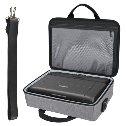 Steadtep Wireless Mobile Printer Case Compatible with Canon PIXMA TR150/ iP110 Printers, Potable Travel Storage Bag Fit for Printer Charger, Ink Cartridges, Batteries and Accessories (Box Only) -Grey