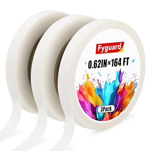 Fyguard 3 Rolls Artist Tape 50m x 16mm White Masking Tape Low Tack Art Tape Acid-free for Watercolor Painting
